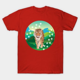 Bold Tiger Design T-Shirt